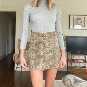 Zara Snakeskin Mini Skirt